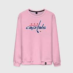 Свитшот хлопковый мужской Washington Capitals, цвет: светло-розовый
