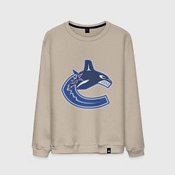 Свитшот хлопковый мужской Vancouver Canucks, цвет: миндальный