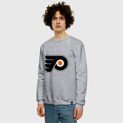 Свитшот хлопковый мужской Philadelphia Flyers, цвет: меланж — фото 2