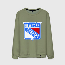 Свитшот хлопковый мужской New York Rangers, цвет: авокадо