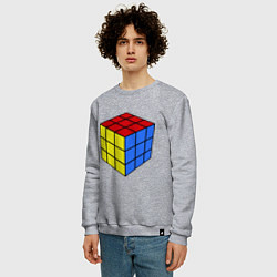 Свитшот хлопковый мужской Рубик, цвет: меланж — фото 2
