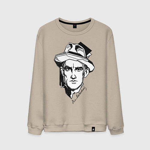 Мужской свитшот Маяковский / Миндальный – фото 1