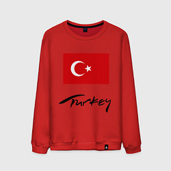 Свитшот хлопковый мужской Turkey, цвет: красный
