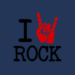 Свитшот хлопковый мужской I love rock, цвет: тёмно-синий — фото 2