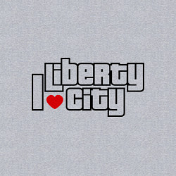 Свитшот хлопковый мужской I love Liberty city, цвет: меланж — фото 2