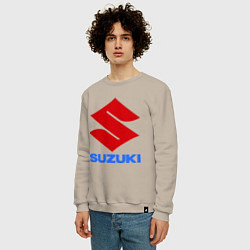 Свитшот хлопковый мужской Suzuki, цвет: миндальный — фото 2