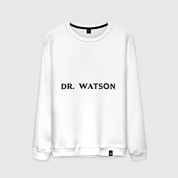 Свитшот хлопковый мужской Dr. Watson, цвет: белый