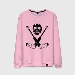 Свитшот хлопковый мужской Хоккей, цвет: светло-розовый