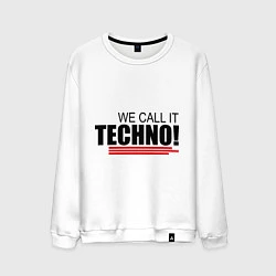 Свитшот хлопковый мужской We call it Techno, цвет: белый