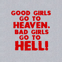 Свитшот хлопковый мужской Good girls go to heaven, цвет: меланж — фото 2