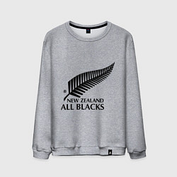 Свитшот хлопковый мужской New Zeland: All blacks, цвет: меланж