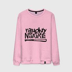 Свитшот хлопковый мужской Naughty by nature, цвет: светло-розовый