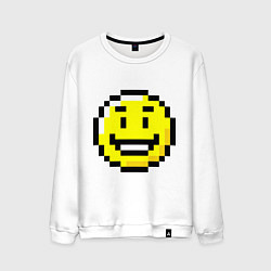Свитшот хлопковый мужской Smile, цвет: белый