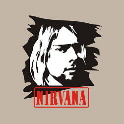 Свитшот хлопковый мужской Nirvana: Kurt Cobain, цвет: миндальный — фото 2