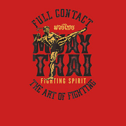 Свитшот хлопковый мужской Муай Тай фулл-контакт, цвет: красный — фото 2