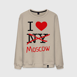 Мужской свитшот I love Moscow