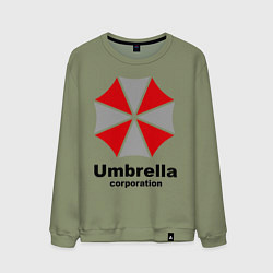 Свитшот хлопковый мужской Umbrella corporation, цвет: авокадо