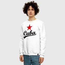 Свитшот хлопковый мужской Cuba Star, цвет: белый — фото 2