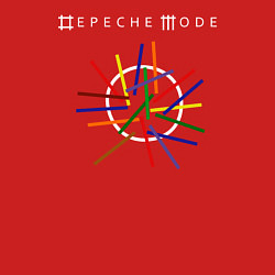 Свитшот хлопковый мужской Depeche Mode: Lines, цвет: красный — фото 2