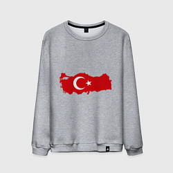Свитшот хлопковый мужской Турция (Turkey), цвет: меланж