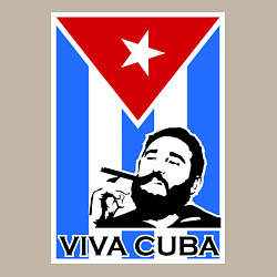 Свитшот хлопковый мужской Fidel: Viva, Cuba!, цвет: миндальный — фото 2