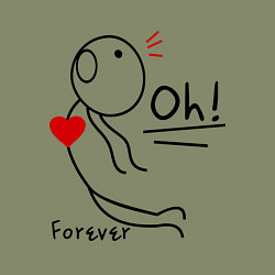 Свитшот хлопковый мужской Oh: Forever, цвет: авокадо — фото 2