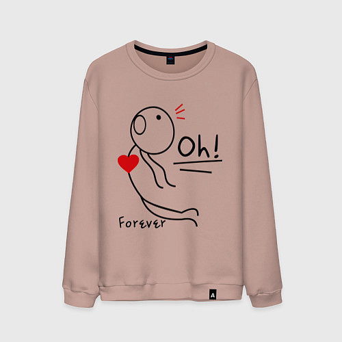 Мужской свитшот Oh: Forever / Пыльно-розовый – фото 1