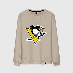 Свитшот хлопковый мужской Pittsburgh Penguins, цвет: миндальный