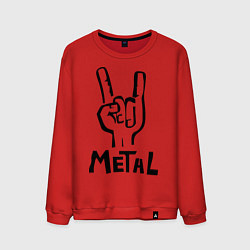 Свитшот хлопковый мужской Metal, цвет: красный