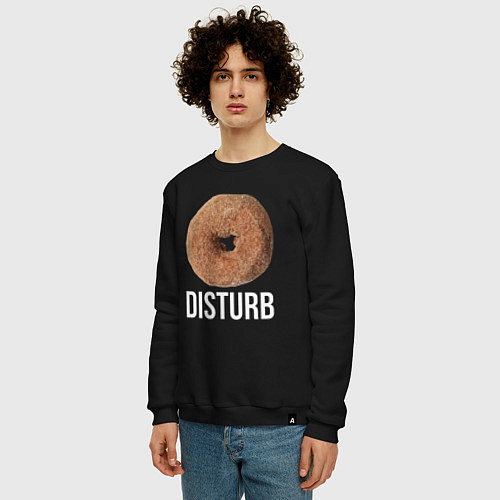 Мужской свитшот Disturb Donut / Черный – фото 3