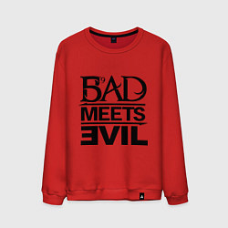 Свитшот хлопковый мужской Bad Meets Evil, цвет: красный