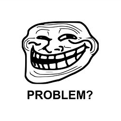 Свитшот хлопковый мужской Trollface. Problem? Проблемы?, цвет: белый — фото 2