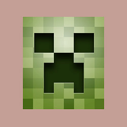 Свитшот хлопковый мужской Мinecraft creeper, цвет: пыльно-розовый — фото 2