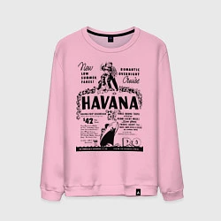 Свитшот хлопковый мужской Havana Cuba, цвет: светло-розовый