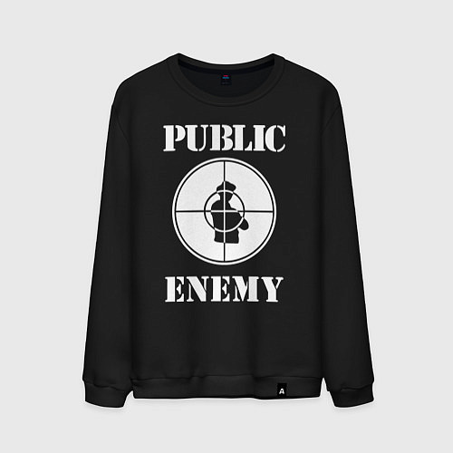 Мужской свитшот Public Enemy / Черный – фото 1