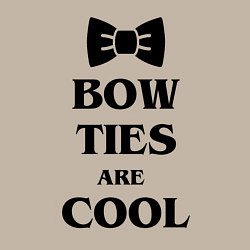 Свитшот хлопковый мужской Bow ties are cool, цвет: миндальный — фото 2