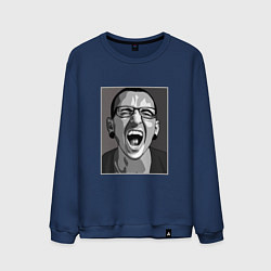 Свитшот хлопковый мужской Bennington Mono, цвет: тёмно-синий