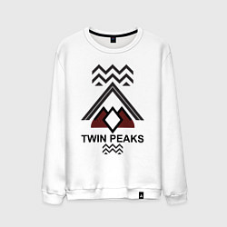 Свитшот хлопковый мужской Twin Peaks House, цвет: белый