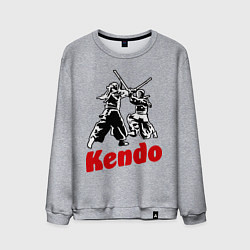 Свитшот хлопковый мужской Kendo fencing, цвет: меланж