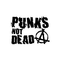 Свитшот хлопковый мужской Punks not dead, цвет: белый — фото 2