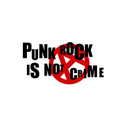 Свитшот хлопковый мужской Punk Rock is not a crime, цвет: белый — фото 2