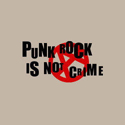Свитшот хлопковый мужской Punk Rock is not a crime, цвет: миндальный — фото 2
