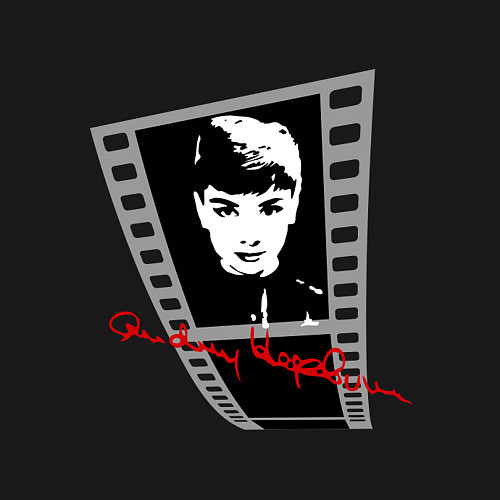 Мужской свитшот Одри Хопберн актриса / Черный – фото 3