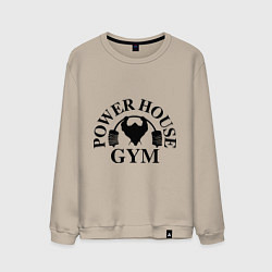 Свитшот хлопковый мужской Power House Gym, цвет: миндальный