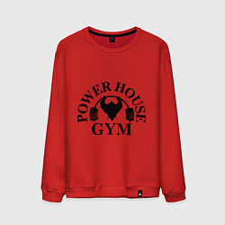 Свитшот хлопковый мужской Power House Gym, цвет: красный