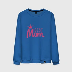 Свитшот хлопковый мужской Best Mom, цвет: синий