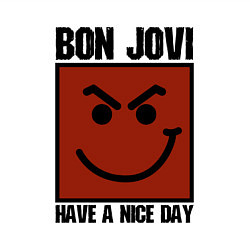 Свитшот хлопковый мужской Bon Jovi: Have a nice day, цвет: белый — фото 2