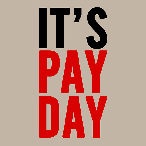 Мужской свитшот It's pay day / Миндальный – фото 3