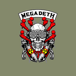 Свитшот хлопковый мужской Megadeth Rocker, цвет: авокадо — фото 2