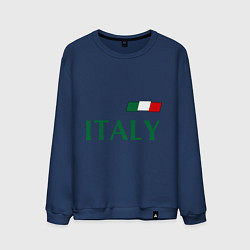 Свитшот хлопковый мужской Сборная Италии: 1 номер, цвет: тёмно-синий